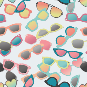 pattern of scattered sunglasses