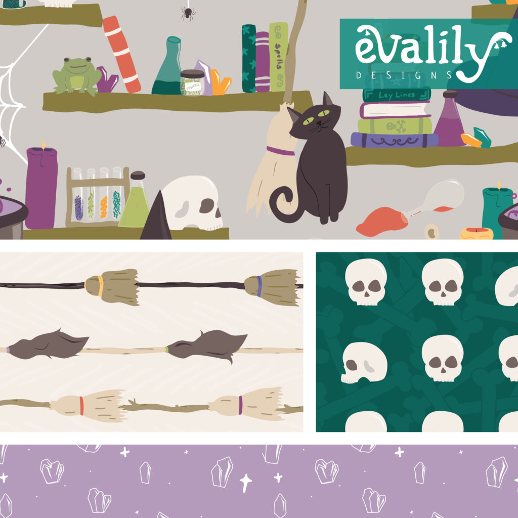 witchy workshop repeating pattern collection